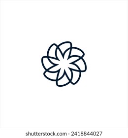 Diseño de logotipo de flor de vectores de Lotus