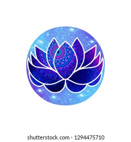 Lotus vector. Hand drawn illustration. 