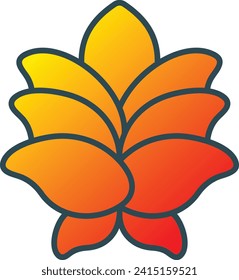 Icono de vector de Lotus. Se puede usar para imprimir, móviles y aplicaciones web.