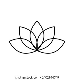 Flower Lotus Continuous Line Vector Illustration Stock Vector (Royalty ...