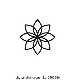 lotus vector icon, flower icon 