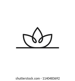 lotus vector icon, flower icon 