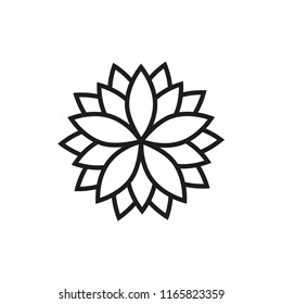 lotus vector icon, flower icon in trendy flat design 