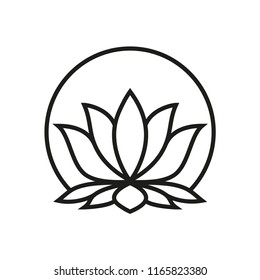 lotus vector icon, flower icon in trendy flat design 