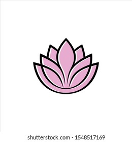 lotus vector icon  flower icon in trendy flat design
