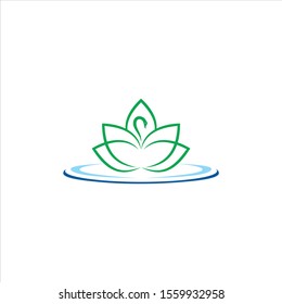 lotus vector icon flower icon in trendy flat design