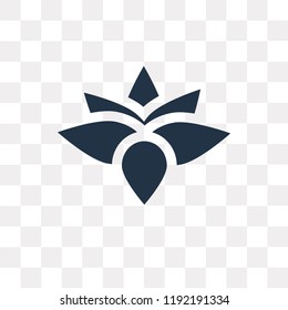 Lotus vector icon isolated on transparent background, Lotus transparency concept can be used web and mobile