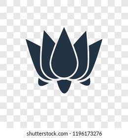 Lotus vector icon isolated on transparent background, Lotus transparency logo concept
