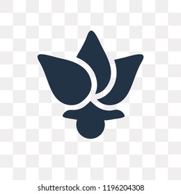 Lotus vector icon isolated on transparent background, Lotus transparency concept can be used web and mobile