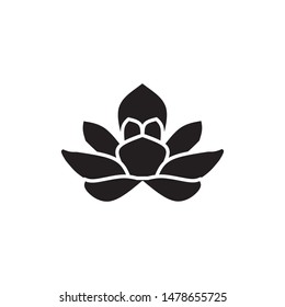 Lotus vector icon logo template