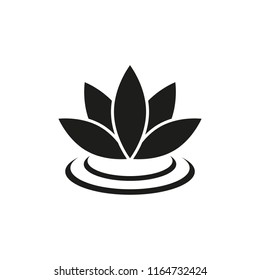 lotus vector icon in trendy flat design 