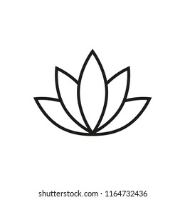 lotus vector icon in trendy flat design 