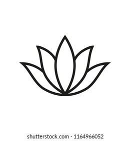 Lotus Icon Outline Illustration Lotus Vector Stock Vector (Royalty Free ...