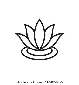 lotus vector icon in trendy flat design 