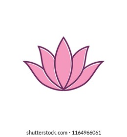 lotus vector icon in trendy flat design 
