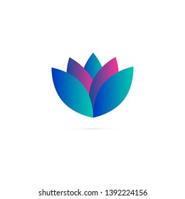 lotus vector icon in trendy flat design