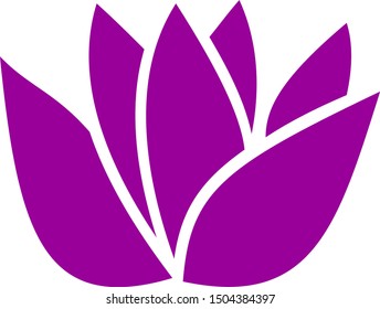 lotus vector icon in trendy flat design