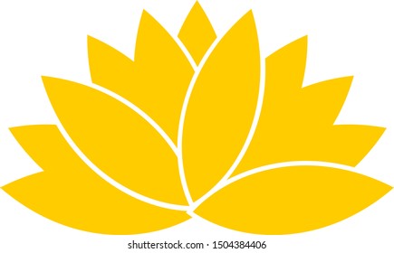 lotus vector icon in trendy flat design