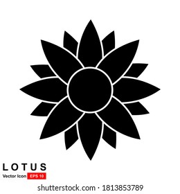 lotus vector icon in trendy flat design