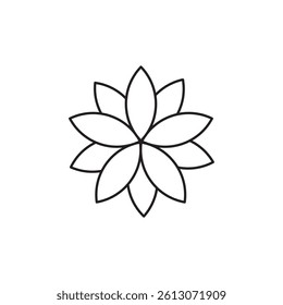 Lotus vector icon in trendy flat design ilustration