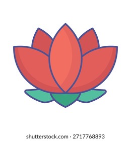 Icono del Vector de Lotus que puede modificar o editar fácilmente
