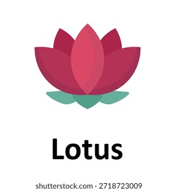 Icono del Vector de Lotus que puede modificar o editar fácilmente
