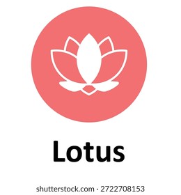 Icono del Vector de Lotus que puede modificar o editar fácilmente

