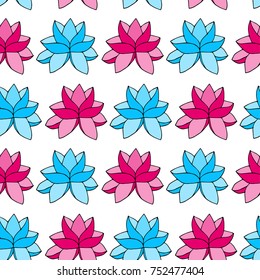 Lotus vector illustration. Doodle style. Design, print, logo, decor, textile, paper.