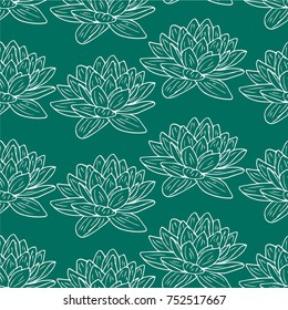 Lotus vector illustration. Doodle style. Design, print, logo, decor, textile, paper.