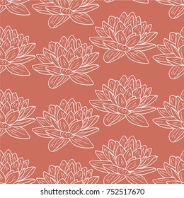 Lotus vector illustration. Doodle style. Design, print, logo, decor, textile, paper.