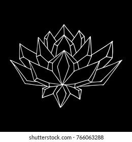 Lotus vector illustration. Doodle style. Design, print, logo, decor, textile, paper