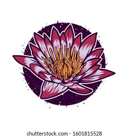 Lotus vector illustration isolated background