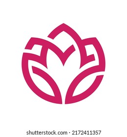 Plantilla de diseño de logotipo de Lotus Vector