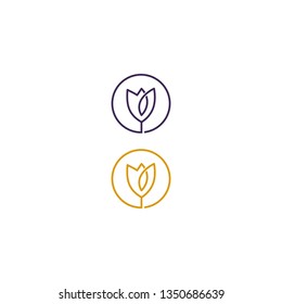 lotus vector logo graphic line icon syimbols