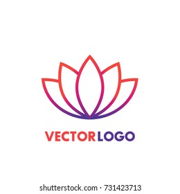 lotus vector logo on white