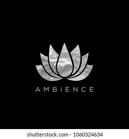 Lotus vector logo. SPA logo, Wellness emblem. Health logo