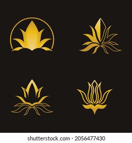 Lotus vector logo template icon set design