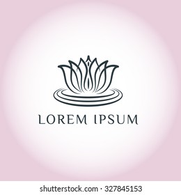 Lotus vector logo template (sign, symbol, image, illustration)