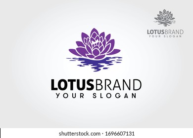Lotus Vector Logo Template. A simple yet detailed lotus logo. Lotus flower it"s a clean and unique concept for a yoga class, beauty, woman, fashion, or community.