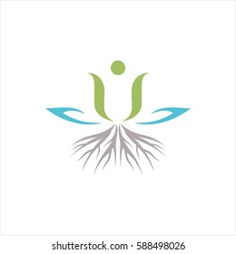 Lotus vector on white background