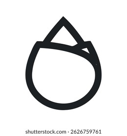 Lotus-Vektorkontursymbol auf weißem Hintergrund