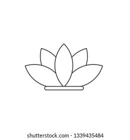 Lotus vector. Spa icon.
