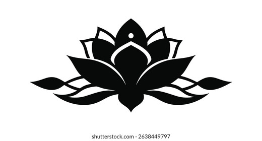 Lotus victorian motif vector design