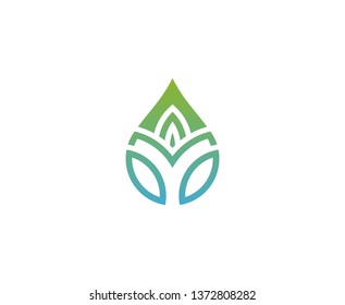 Lotus water drop logo 