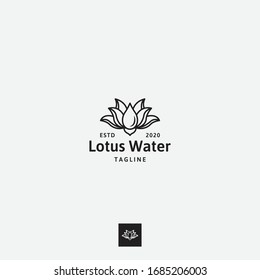 Lotus water logo concept - vector