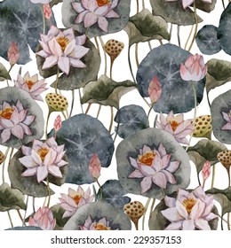 lotus, watercolor, background