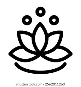 Lotus wellness icon with simple and line style