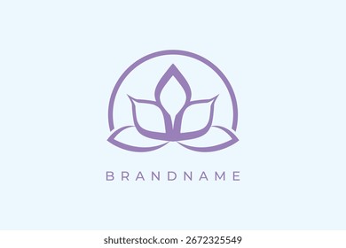 Lotus wellness logo diseño Vector Plantilla.