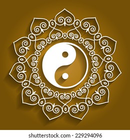 Lotus Yin Yang Design