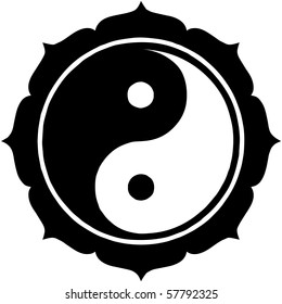 Lotus Yin Yang Sign